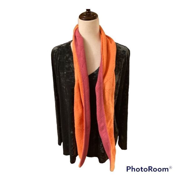 Coldwater Creek Orange and Dark Pink Scarf NWT - Picture 3 of 8